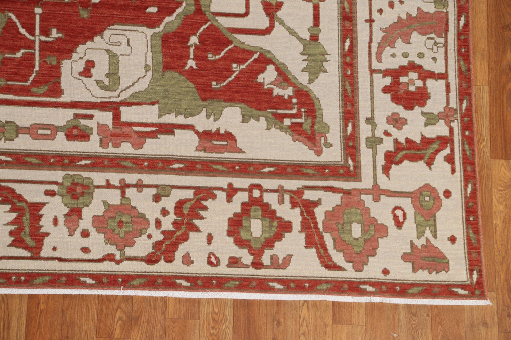 Red Handmade Heriz Serapi Turkish Area Rug 10x13