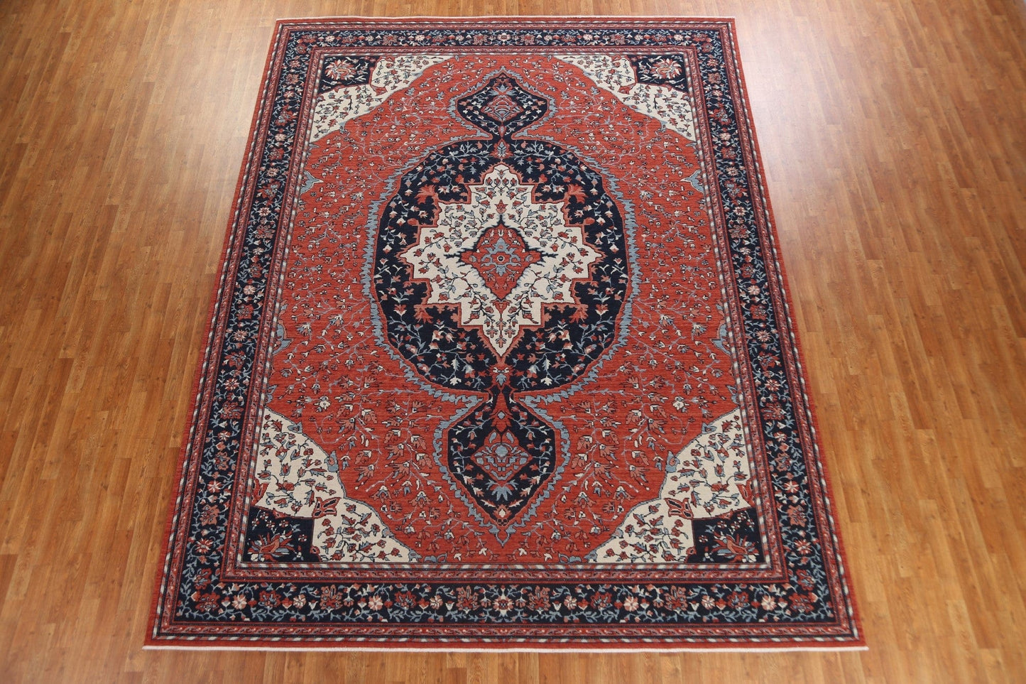 Handmade Sarouk Farahan Wool Turkish Rug 10x13