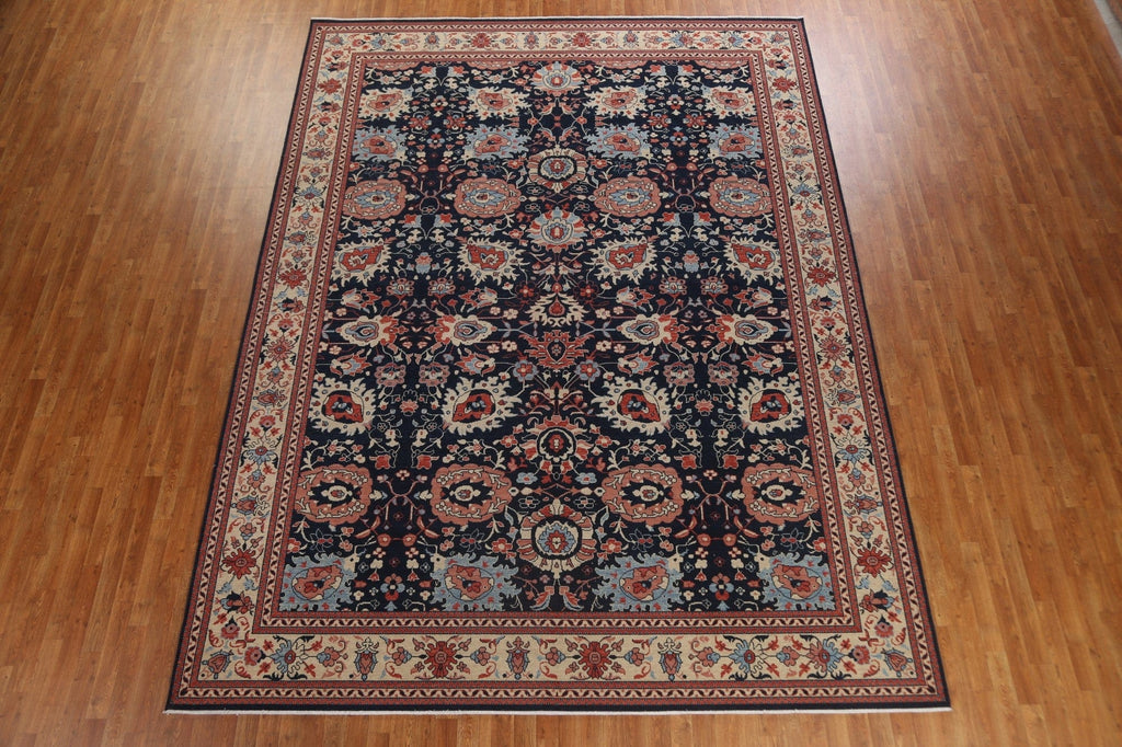 Navy Blue Handmade Sultanabad Ziegler Oriental Rug 10x13