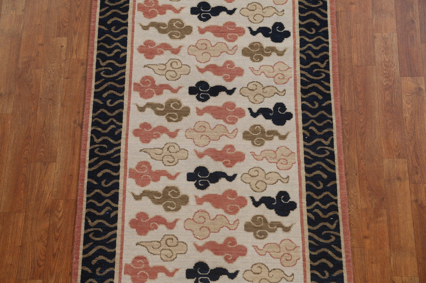 Geometric Art Deco Oriental Runner Rug 3x12