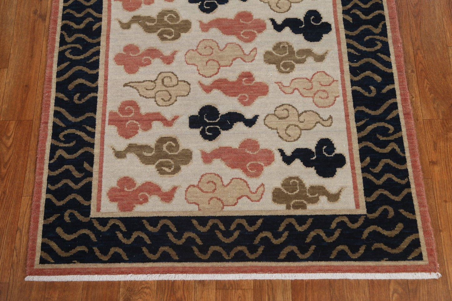 Geometric Art Deco Oriental Runner Rug 3x12