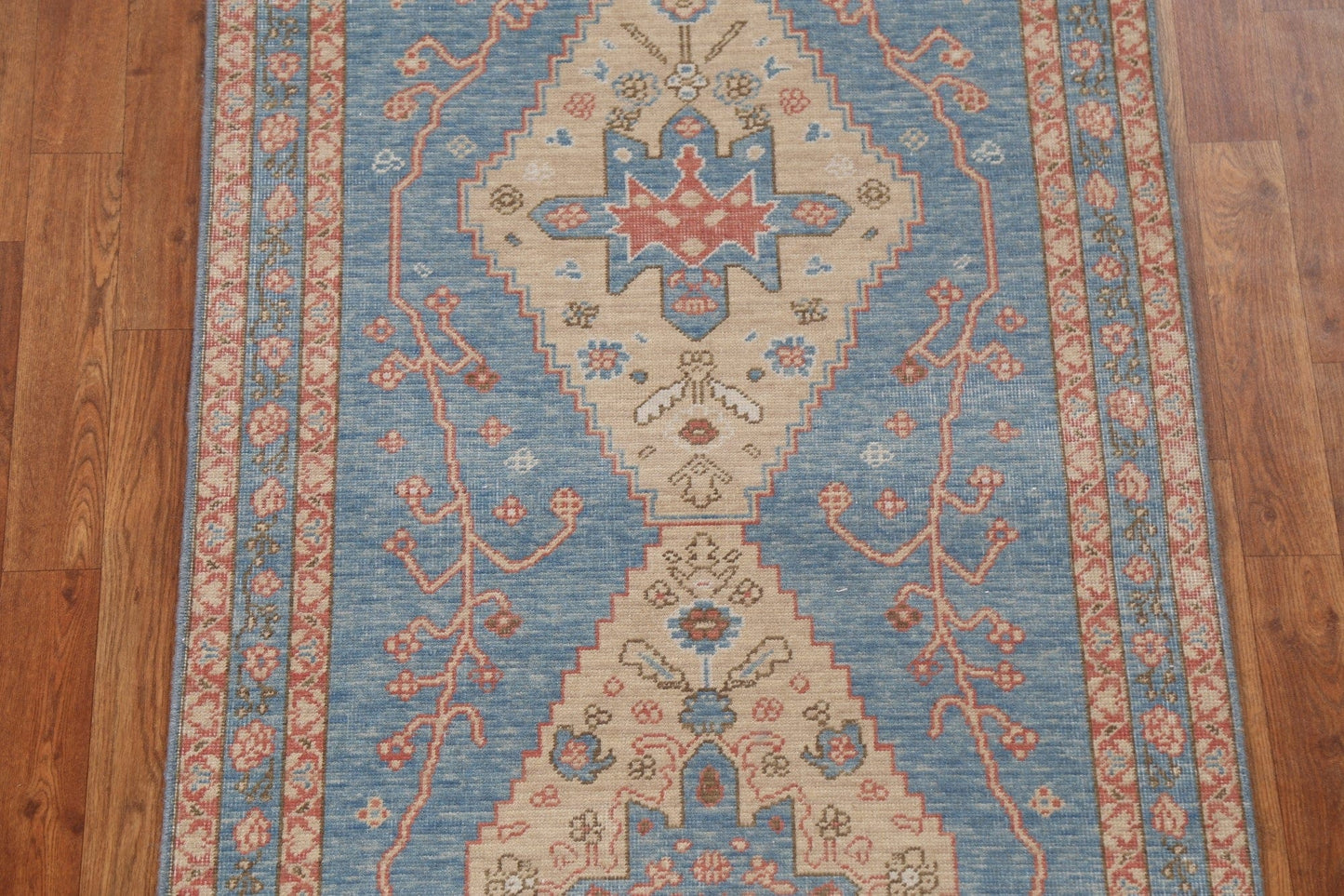 Light Blue Heriz Serapi Oriental Runner Rug 3x12