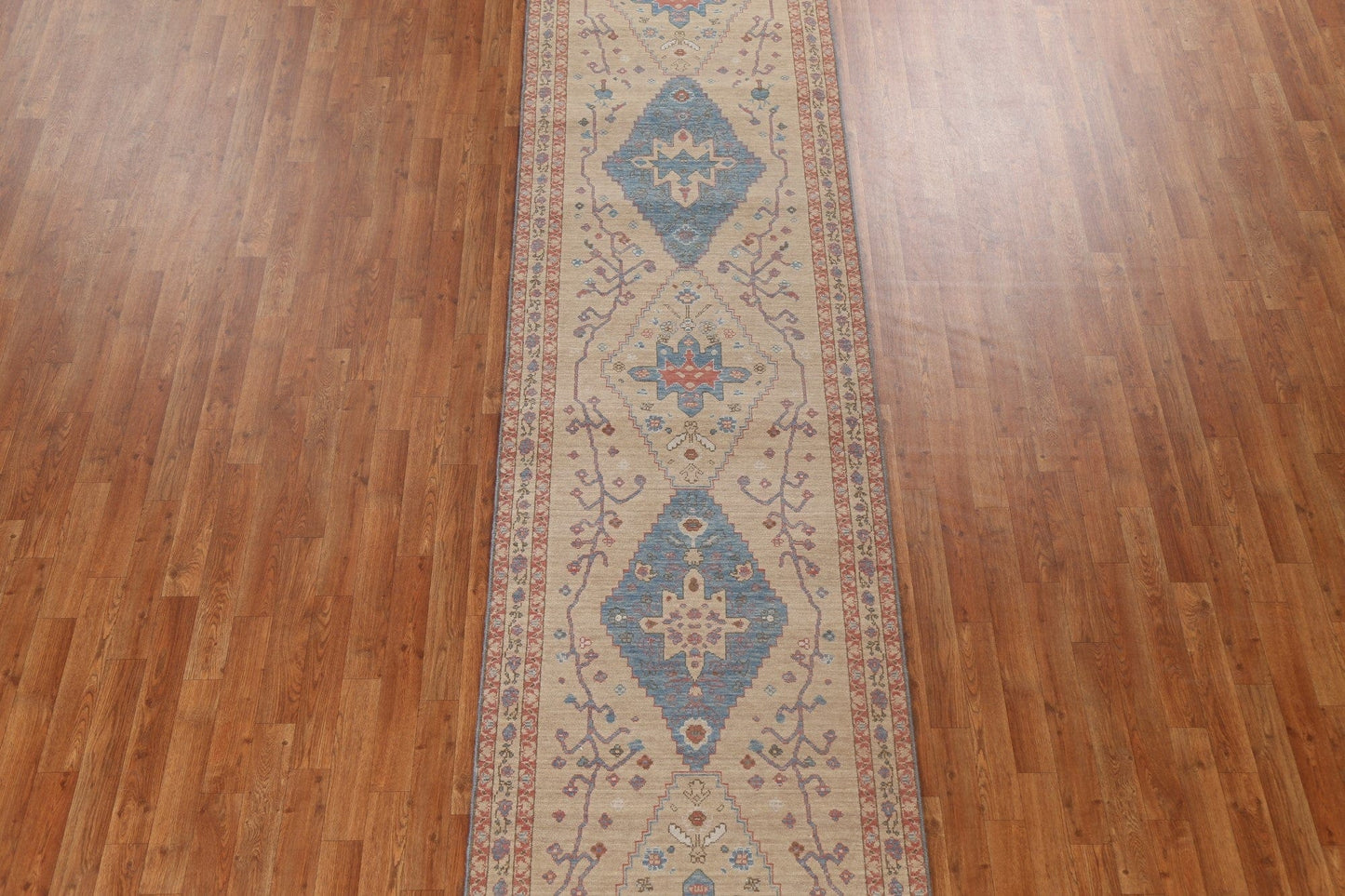 Geometric Heriz Serapi Oriental Runner Rug 3x12