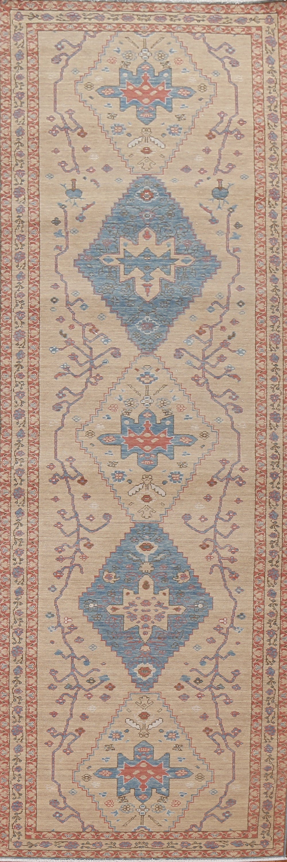 Geometric Heriz Serapi Oriental Runner Rug 3x12