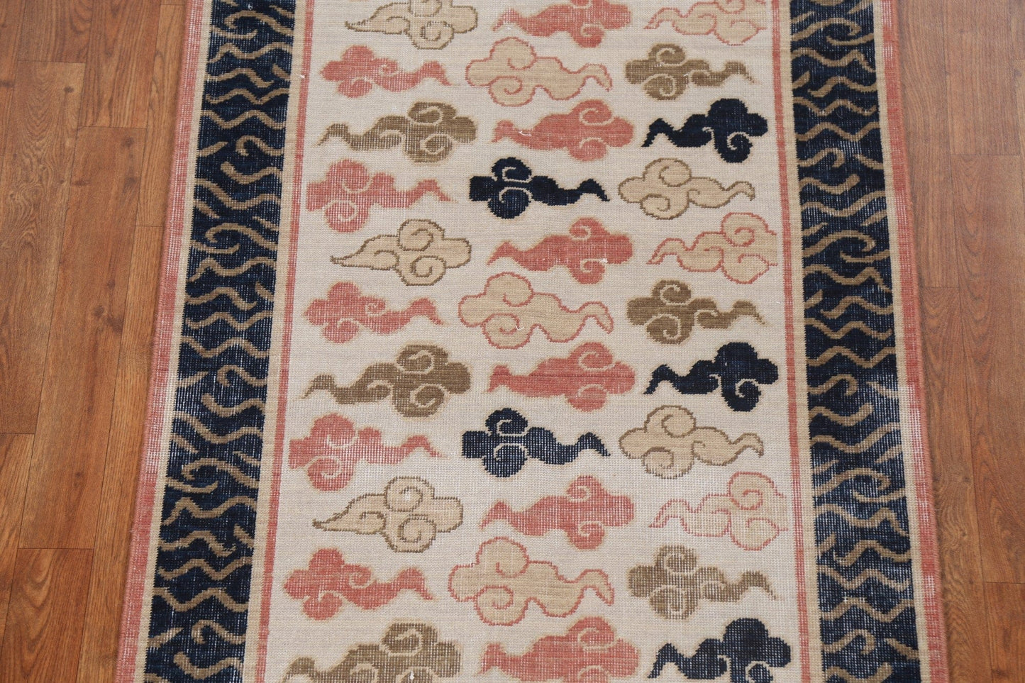 Geometric Art Deco Oriental Runner Rug 3x12