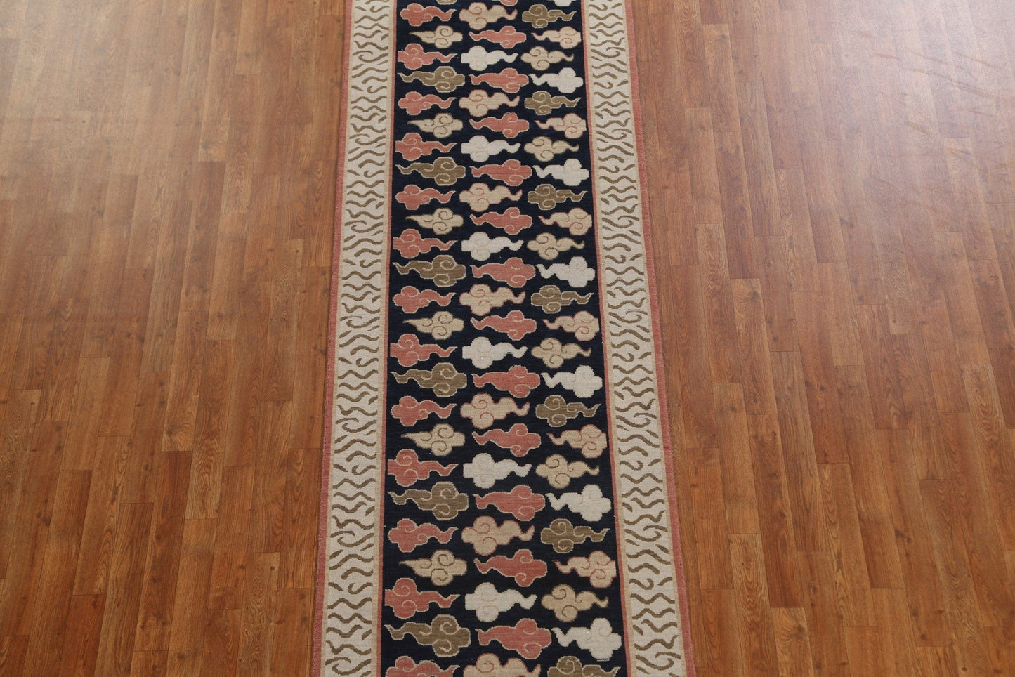 Geometric Art Deco Oriental Runner Rug 3x12