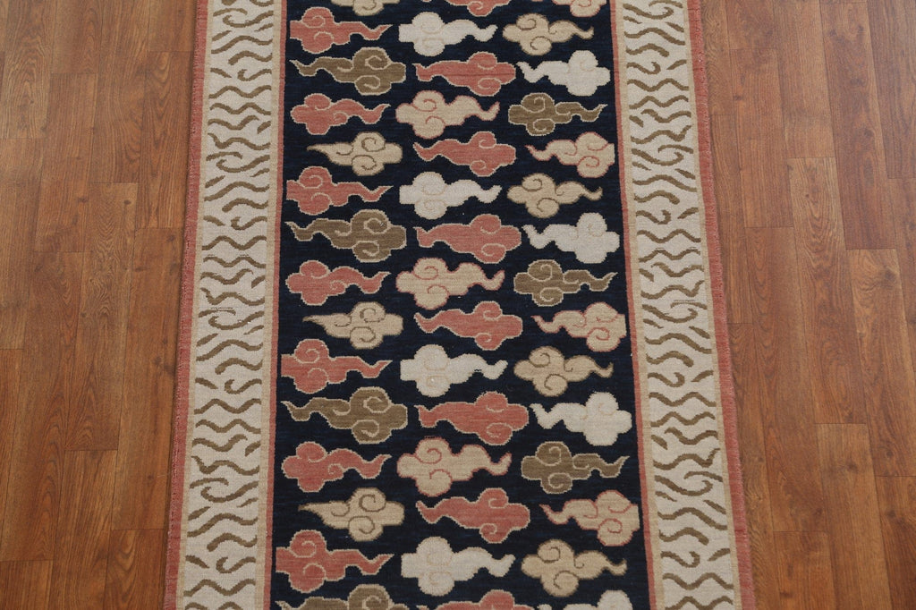 Geometric Art Deco Oriental Runner Rug 3x12