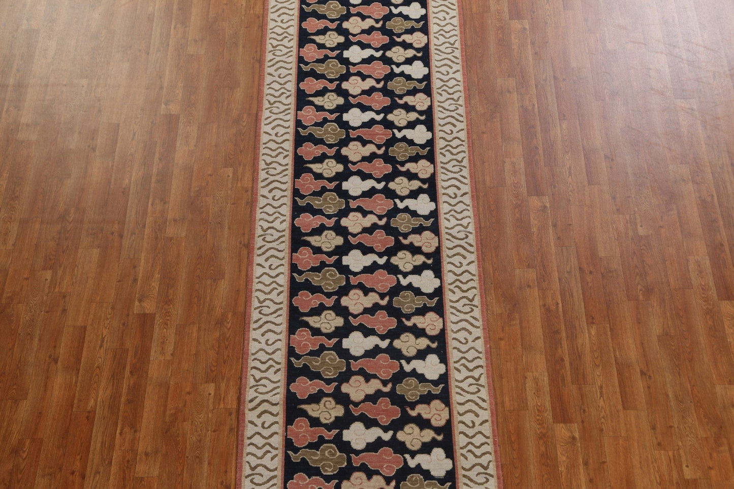 Geometric Art Deco Oriental Runner Rug 3x12