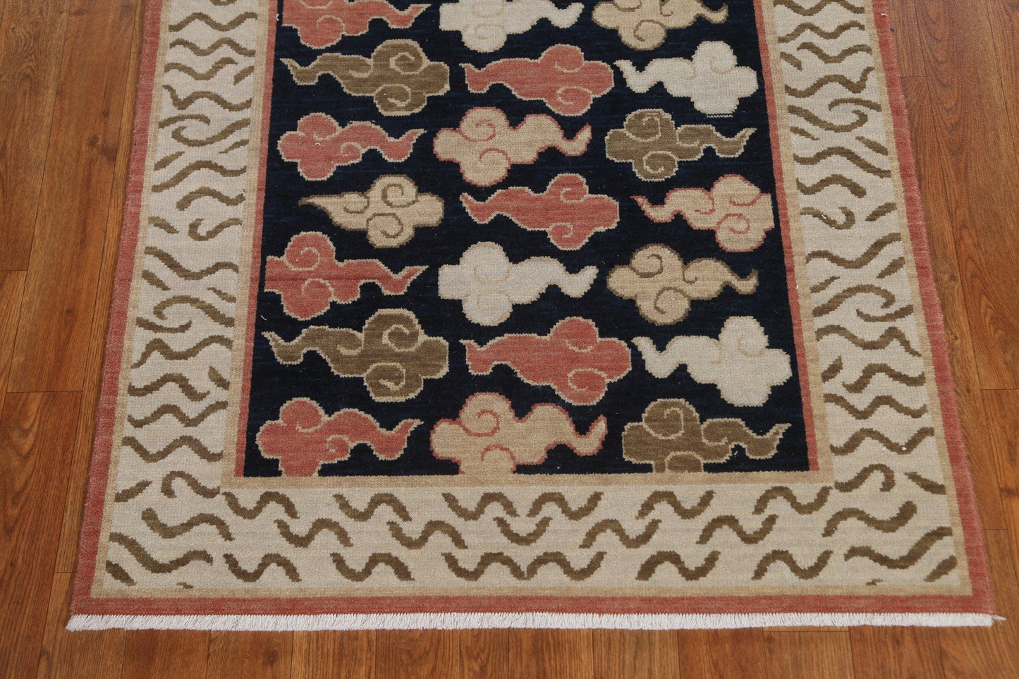 Geometric Art Deco Oriental Runner Rug 3x12