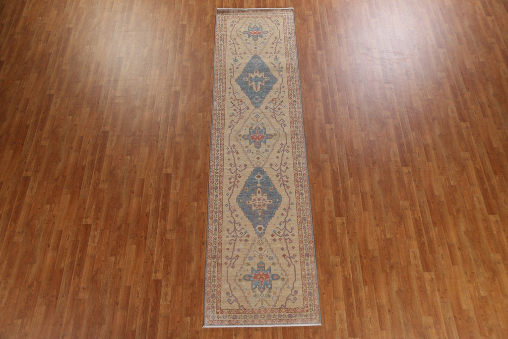 Handmade Wool Heriz Serapi Turkish Runner Rug 3x12