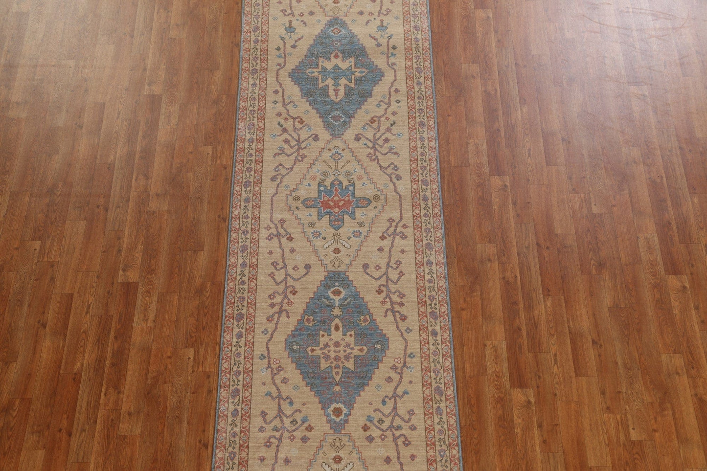 Handmade Wool Heriz Serapi Turkish Runner Rug 3x12