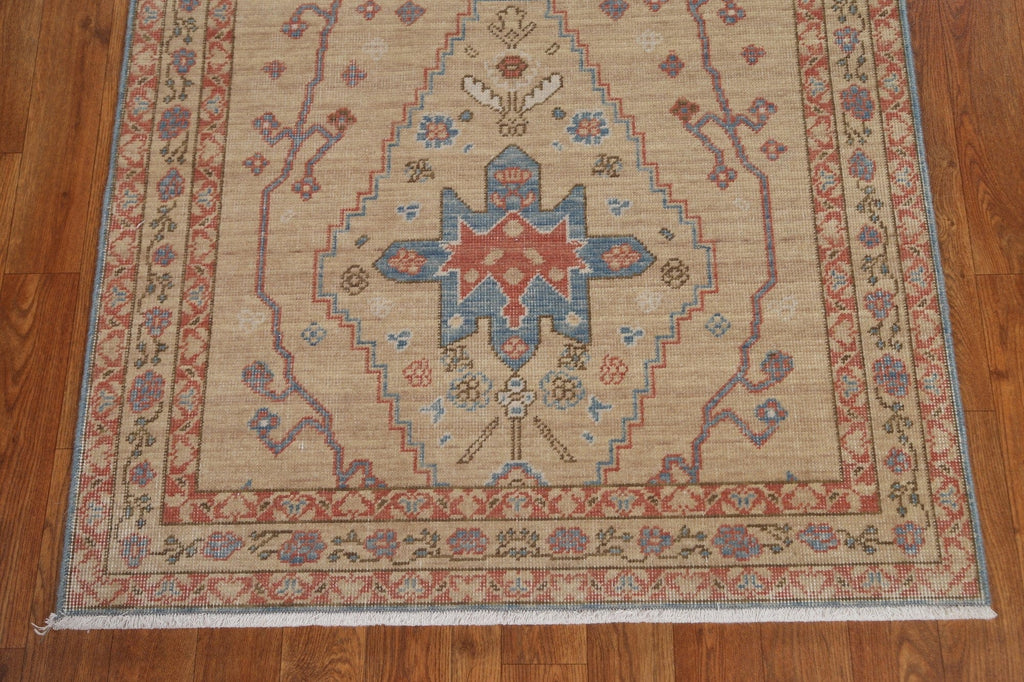 Handmade Wool Heriz Serapi Turkish Runner Rug 3x12