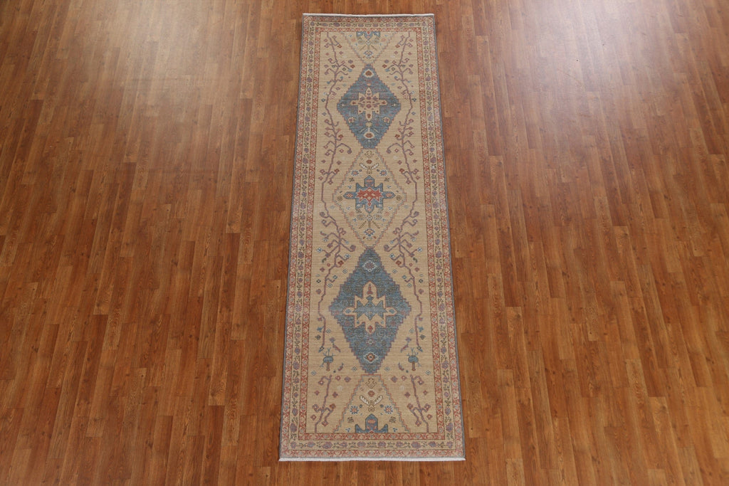 Handmade Heriz Serapi Oriental Runner Rug 3x10