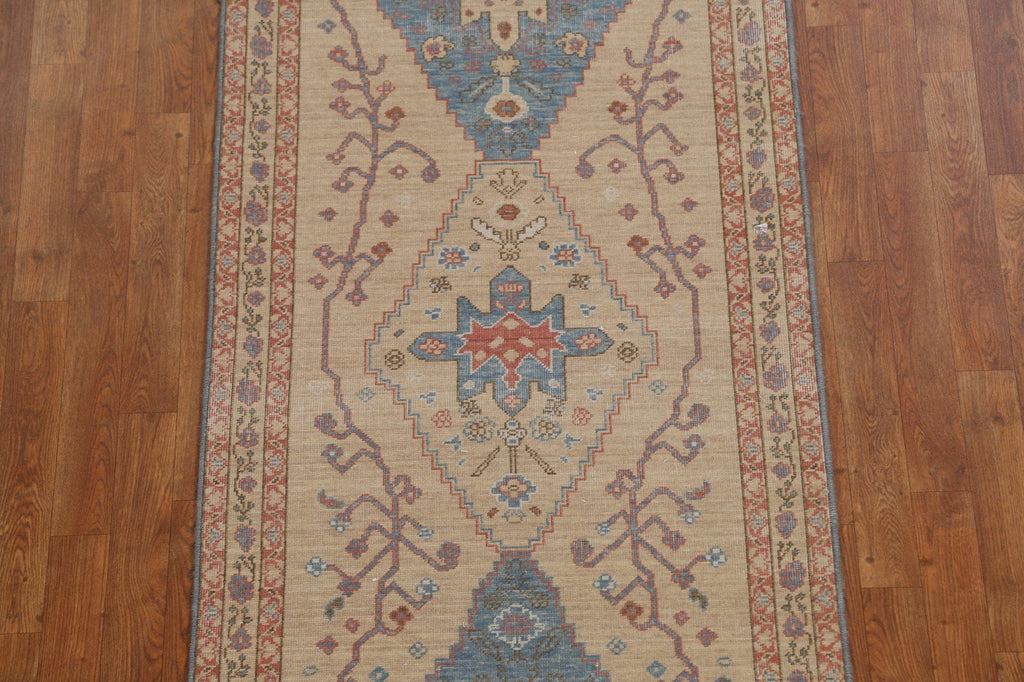 Handmade Heriz Serapi Oriental Runner Rug 3x10