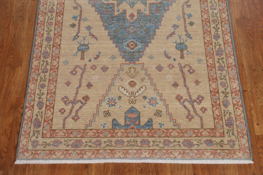 Handmade Heriz Serapi Oriental Runner Rug 3x10