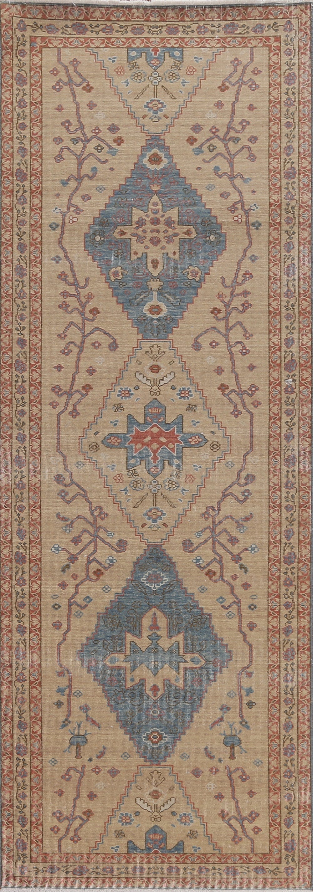 Handmade Heriz Serapi Oriental Runner Rug 3x10