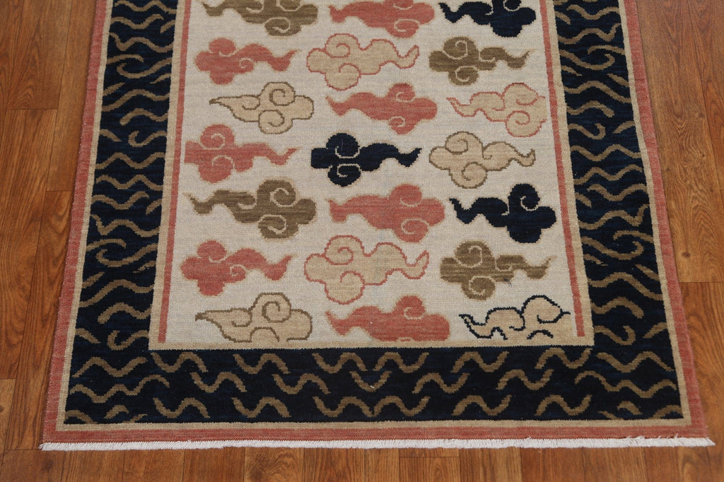 Geometric Art Deco Turkish Runner Rug 3x10