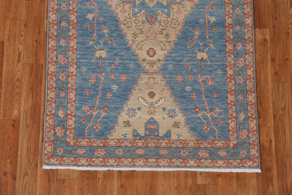 Hand-Knotted Heriz Serapi Oriental Runner Rug 3x10