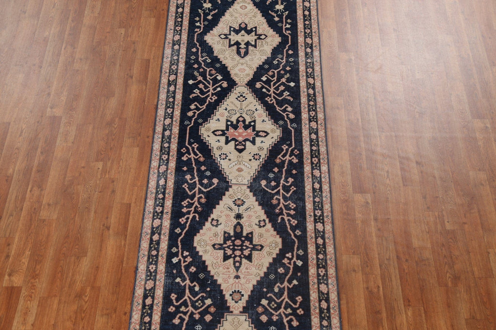 Geometric Heriz Serapi Turkish Runner Rug 3x10