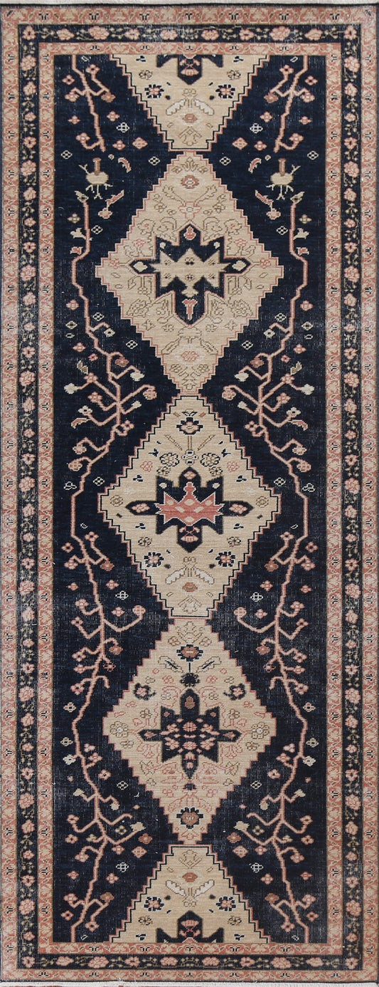 Geometric Heriz Serapi Turkish Runner Rug 3x10