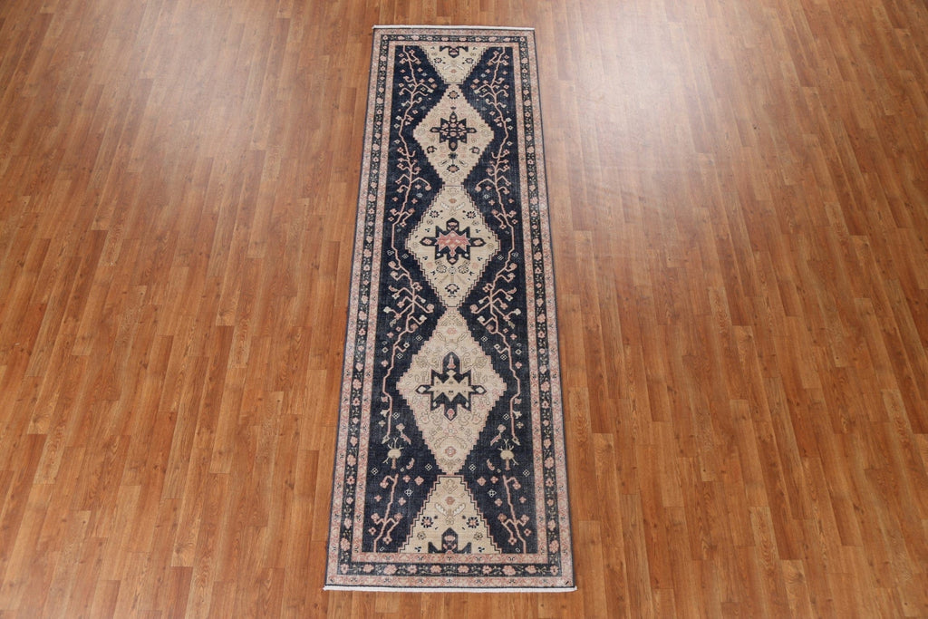 Handmade Heriz Serapi Turkish Runner Rug 3x10