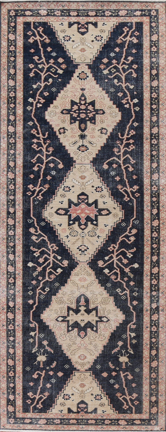 Handmade Heriz Serapi Turkish Runner Rug 3x10