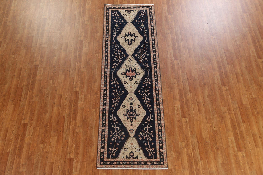 Hand-Knotted Heriz Serapi Oriental Runner Rug 3x10