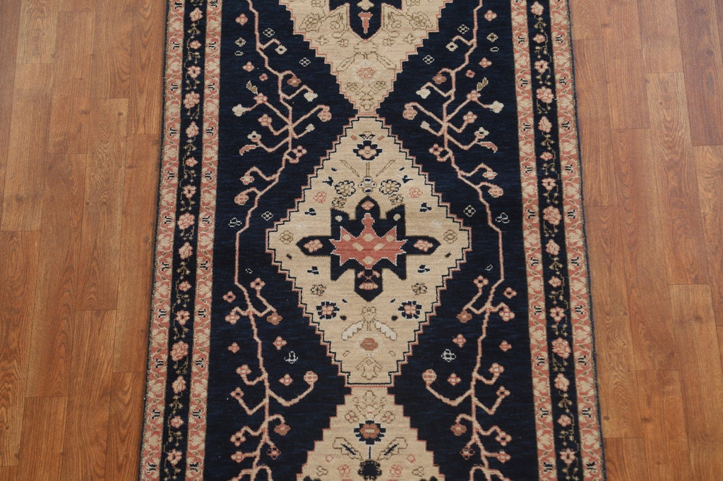 Hand-Knotted Heriz Serapi Oriental Runner Rug 3x10