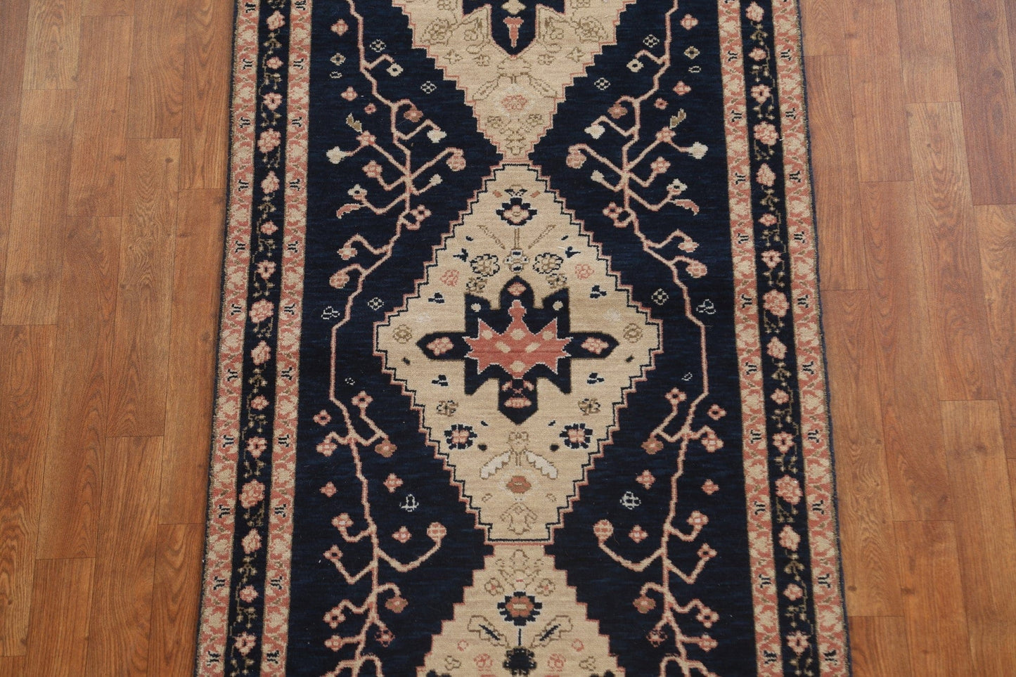 Hand-Knotted Heriz Serapi Oriental Runner Rug 3x10