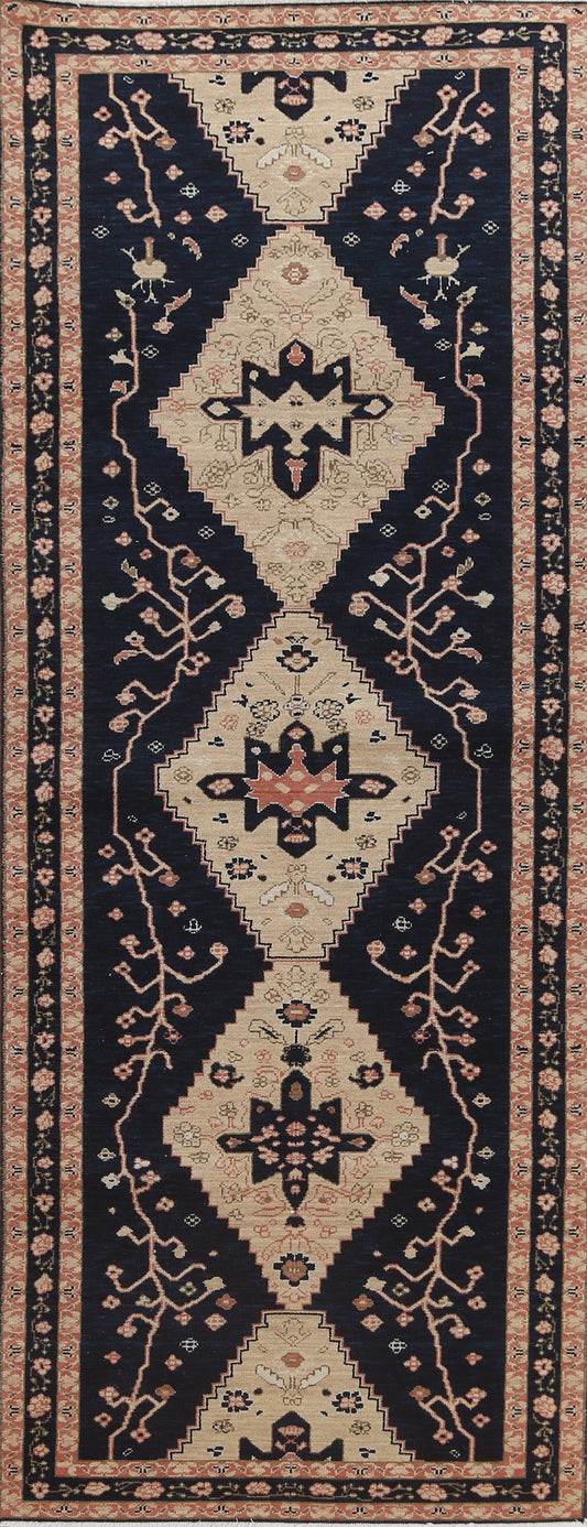 Hand-Knotted Heriz Serapi Oriental Runner Rug 3x10