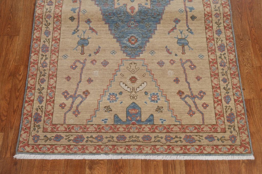 Handmade Wool Heriz Serapi Turkish Runner Rug 3x10