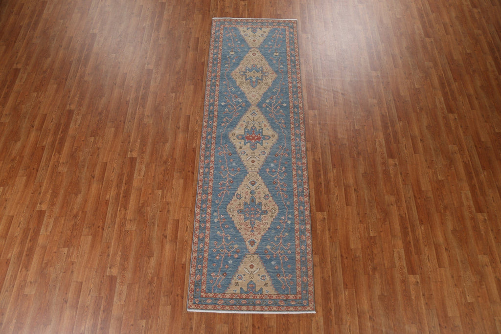 Handmade Wool Heriz Serapi Oriental Runner Rug 3x10