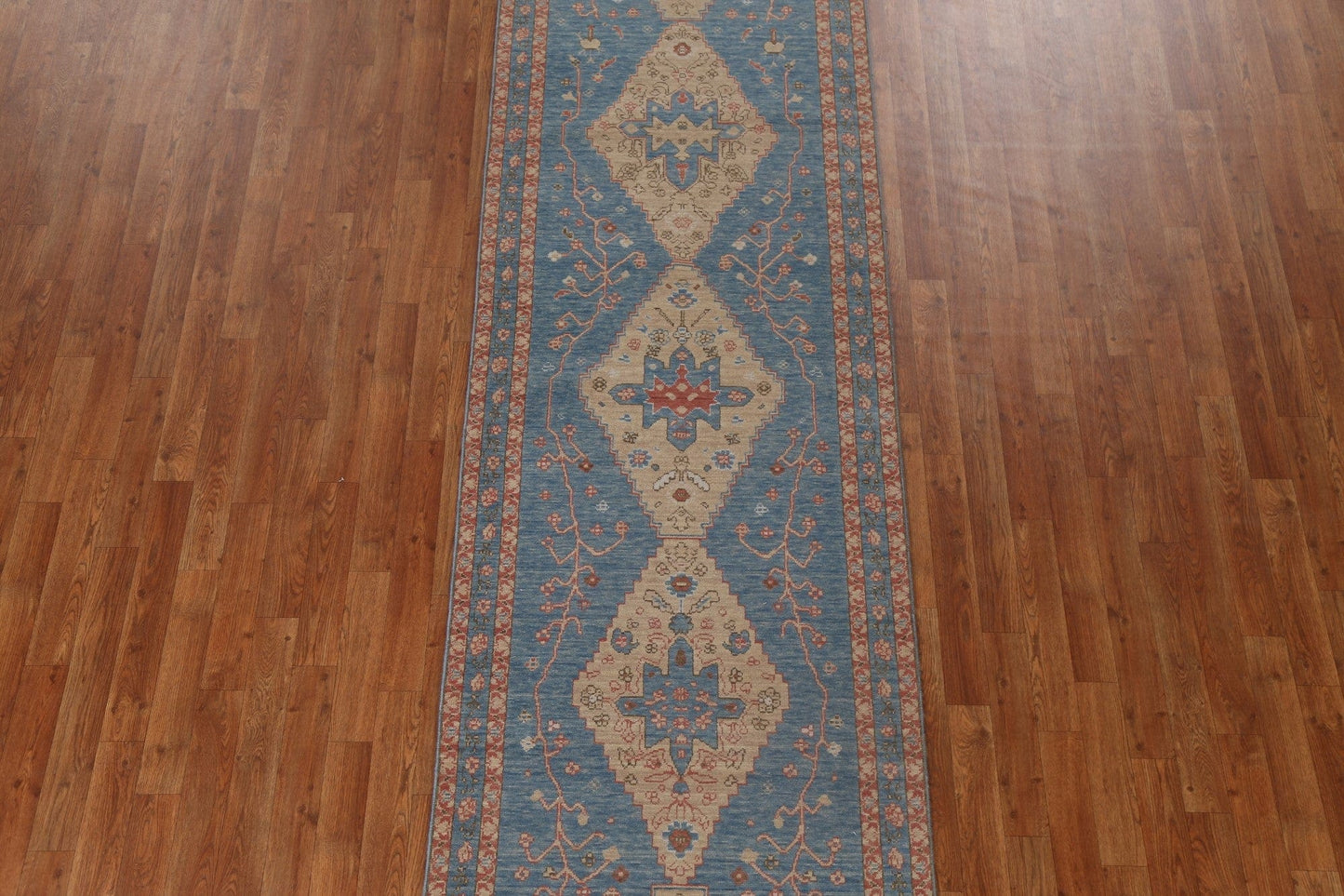 Handmade Wool Heriz Serapi Oriental Runner Rug 3x10