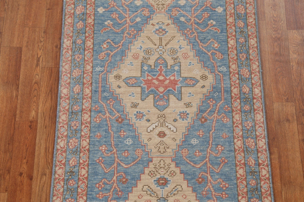 Geometric Heriz Serapi Turkish Runner Rug 3x8