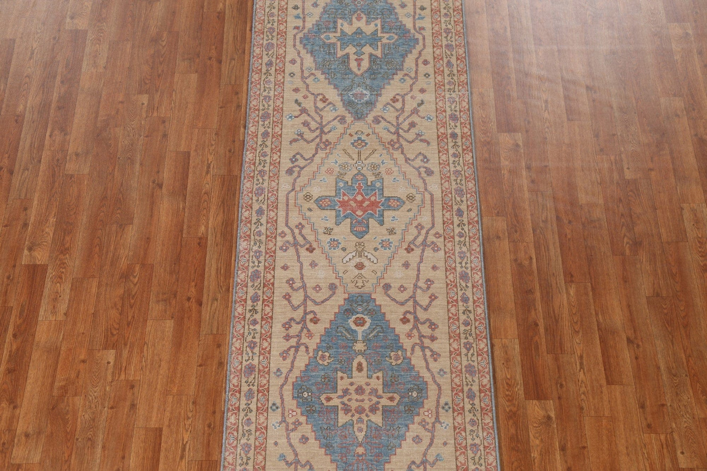 Geometric Heriz Serapi Oriental Runner Rug 3x8