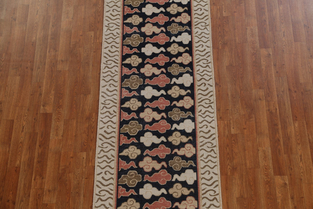 Geometric Art Deco Oriental Runner Rug 3x8