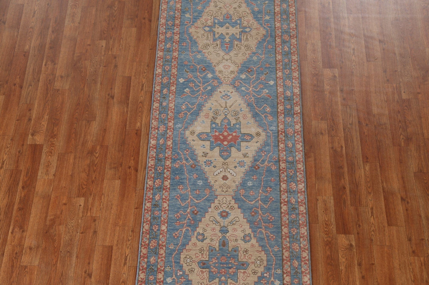 Handmade Wool Heriz Serapi Oriental Runner Rug 3x8