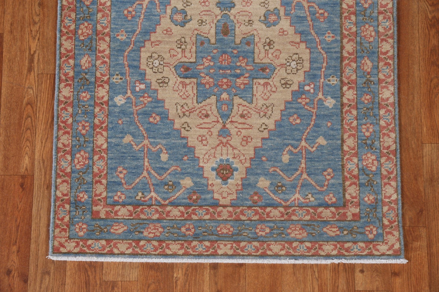 Handmade Wool Heriz Serapi Oriental Runner Rug 3x8