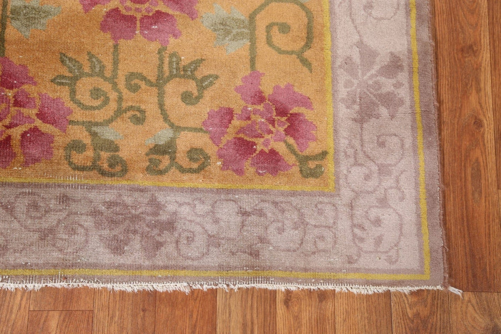 Vegetable Dye Art Deco Handmade Wool Rug 3x6