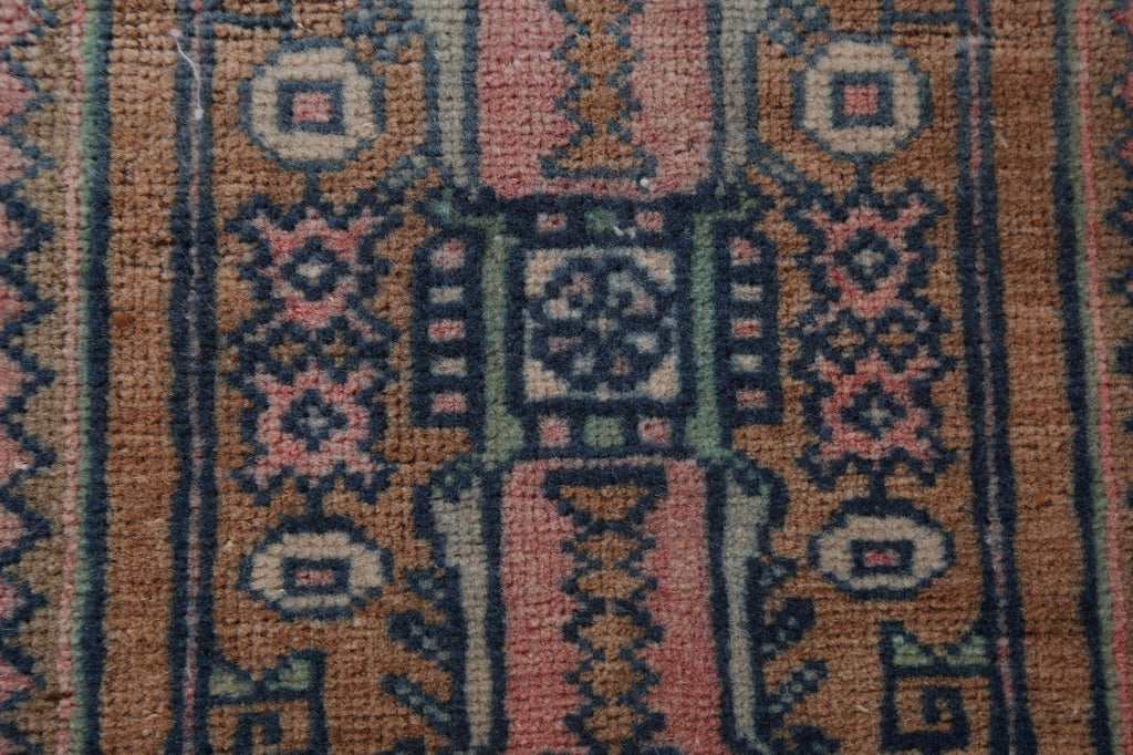 Vintage Pink Anatolian Oriental Wool Rug 2x3