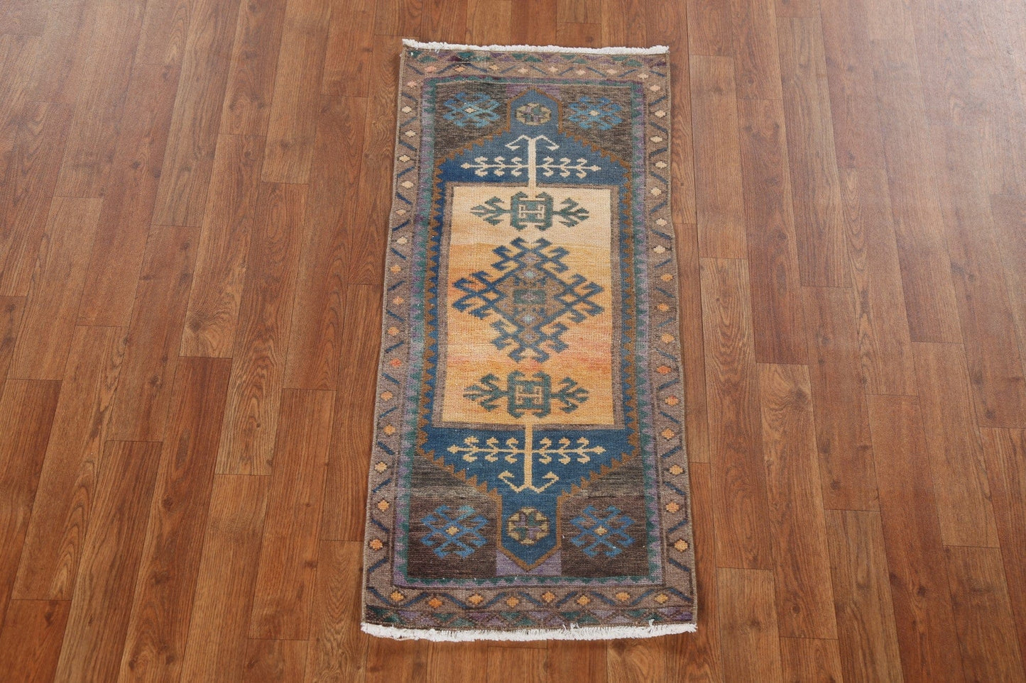 Vintage Anatolian Turkish Wool Rug 2x4