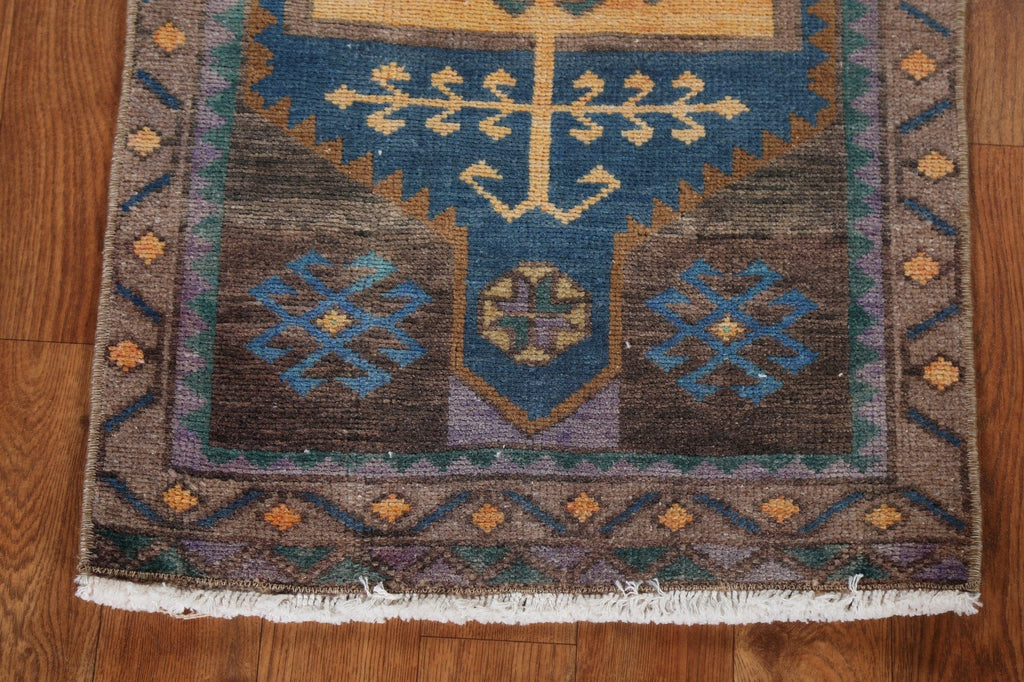 Vintage Anatolian Turkish Wool Rug 2x4