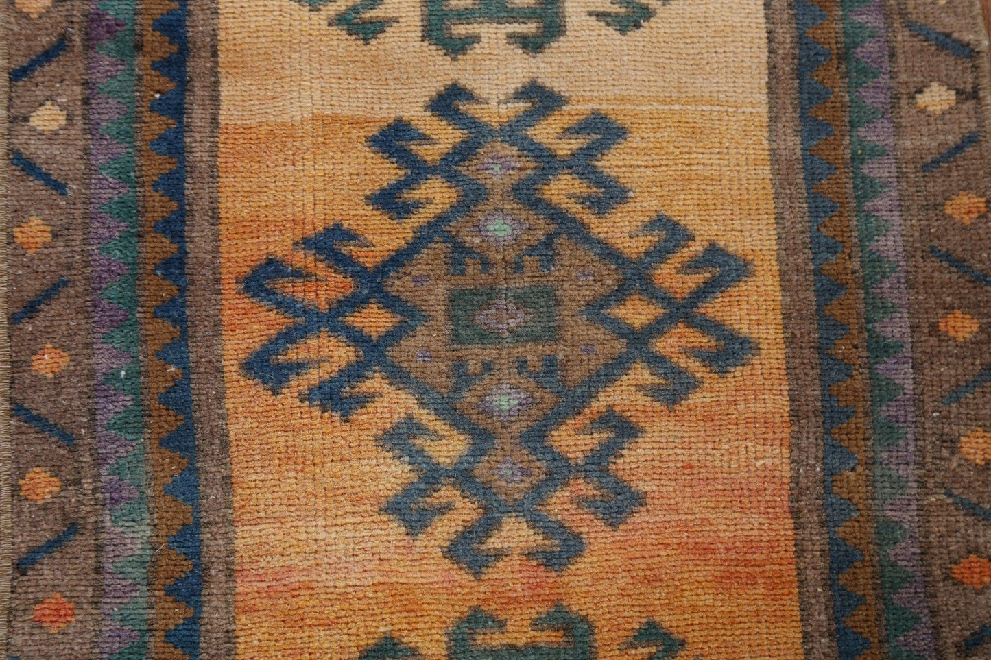 Vintage Anatolian Turkish Wool Rug 2x4