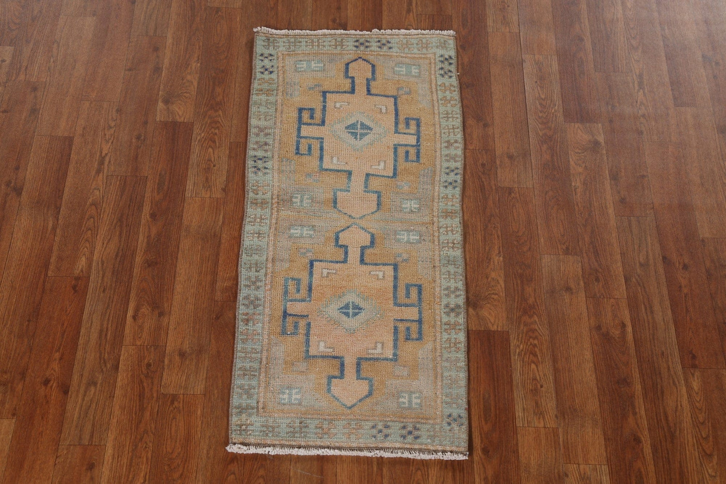 Vintage Geometric Anatolian Turkish Wool Rug 2x3