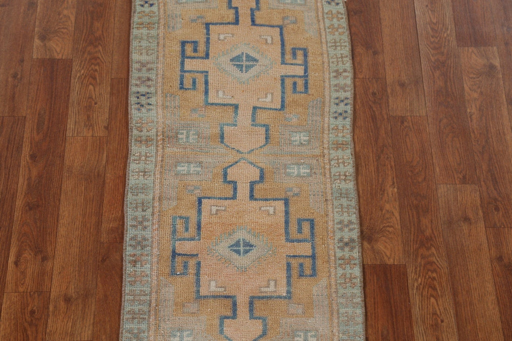 Vintage Geometric Anatolian Turkish Wool Rug 2x3