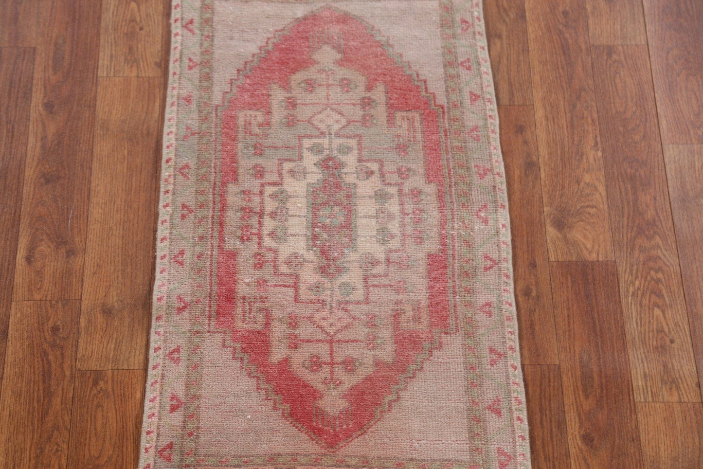 Vintage Geometric Oushak Oriental Wool Rug 2x3