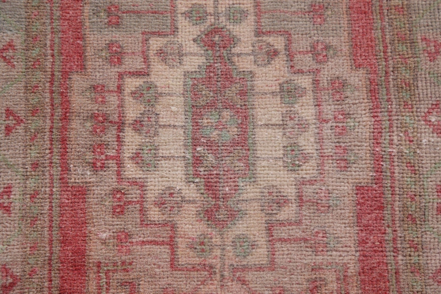 Vintage Geometric Oushak Oriental Wool Rug 2x3