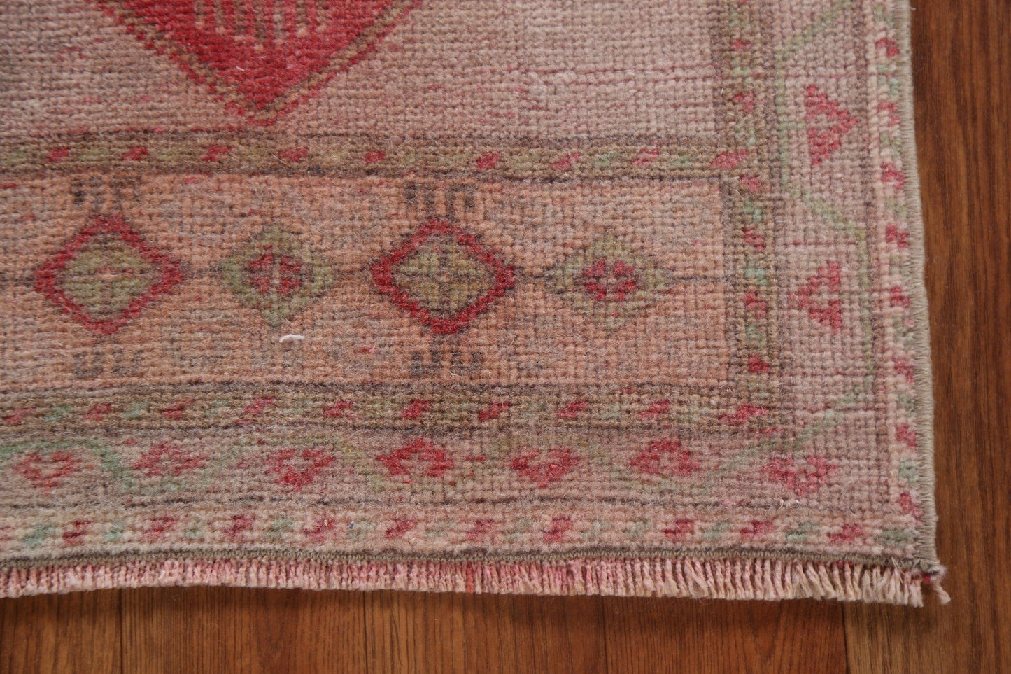 Vintage Geometric Oushak Oriental Wool Rug 2x3