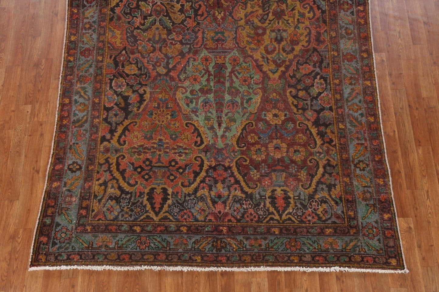 Antique Handmade Wool Bakhtiari Persian Area Rug 6x12