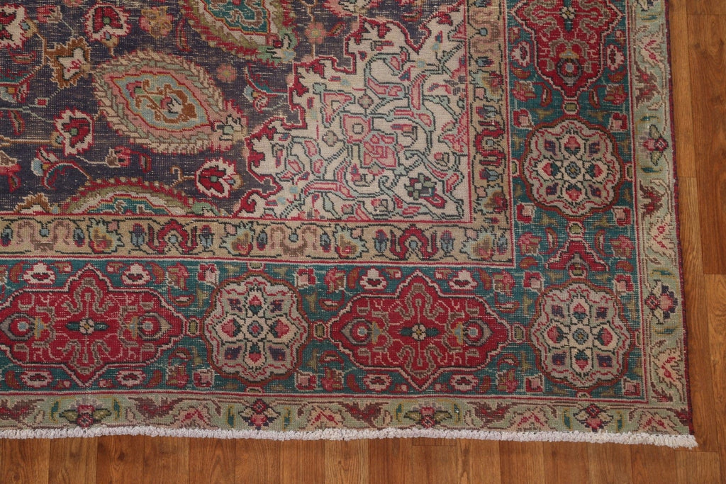 Vintage Wool Tabriz Persian Area Rug 10x13